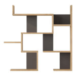 Ραφιέρα τοίχου Maze oak με ανθρακί 93,3x14,5x90εκ - Image 3