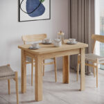 Τραπέζι Celeste μελαμίνης σε oak απόχρωση 100x60x73.5εκ - Image 2