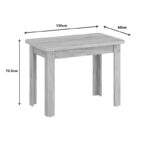 Τραπέζι Celeste μελαμίνης σε oak απόχρωση 100x60x73.5εκ - Image 5