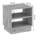 Κομοδίνο Mason μελαμίνης σε oak απόχρωση 40x32x40εκ - Image 4