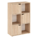 Βιβλιοθήκη Bookel μελαμίνης σε sonoma απόχρωση 59.5x27.5x89εκ - Image 2
