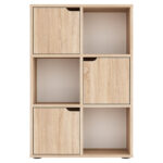Βιβλιοθήκη Bookel μελαμίνης σε sonoma απόχρωση 59.5x27.5x89εκ - Image 3