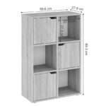 Βιβλιοθήκη Bookel μελαμίνης σε sonoma απόχρωση 59.5x27.5x89εκ - Image 5