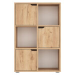 Βιβλιοθήκη Bookel μελαμίνης σε oak απόχρωση 59.5x27.5x89εκ - Image 3