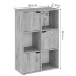Βιβλιοθήκη Bookel μελαμίνης σε oak απόχρωση 59.5x27.5x89εκ - Image 5