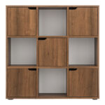 Βιβλιοθήκη Bookel σε καρυδί απόχρωση 88.5x27.5x89.3εκ - Image 3
