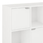 Βιβλιοθήκη Bookel σε λευκή απόχρωση 88.5x27.5x89.3εκ - Image 4