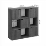 Βιβλιοθήκη Bookel σε λευκή απόχρωση 88.5x27.5x89.3εκ - Image 5