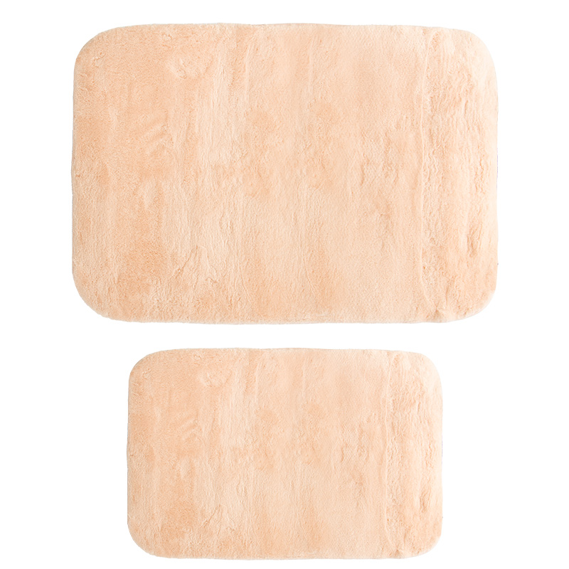 product_pako_188-000030 Πατάκι μπάνιου PWC-0055 σετ 2τμχ microfiber ροζ 90x60εκ - Image 1