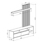 Σύνθετο σαλονιού Neo σε oak-γκρι απόχρωση 190x40x200εκ - Image 3