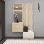 Έπιπλο εισόδου Halesy sonoma-cappuccino 67x35.5x179.3εκ - Image 2