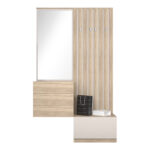 Έπιπλο εισόδου Halesy sonoma-cappuccino 67x35.5x179.3εκ