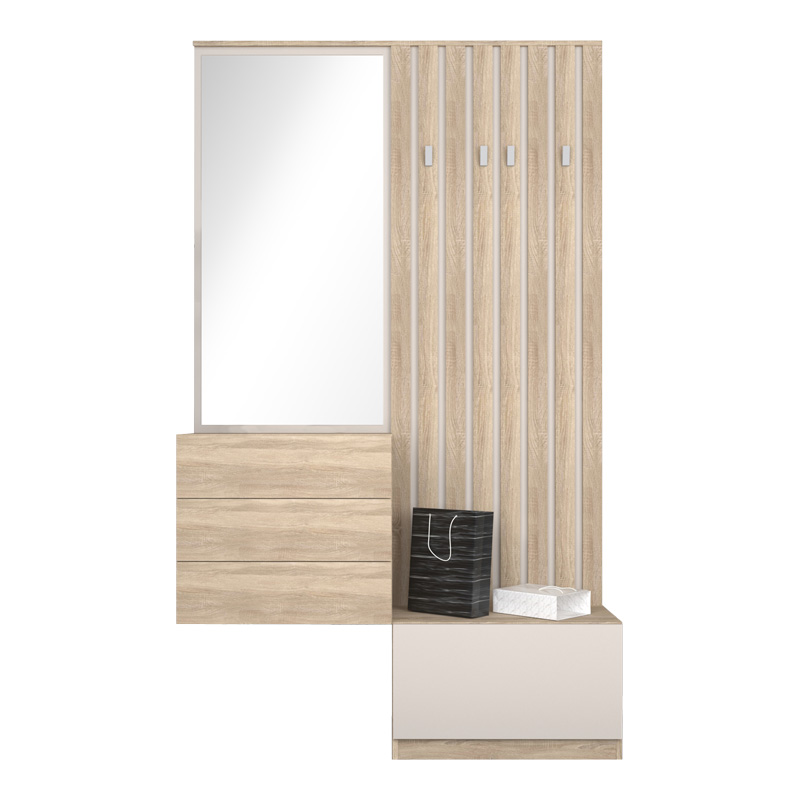 product_pako_192-000054 Έπιπλο εισόδου Halesy sonoma-cappuccino 67x35.5x179.3εκ - Image 1
