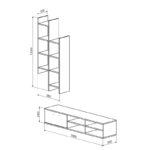 Σύνθετο σαλονιού Sarona oak 150x35x160εκ - Image 3