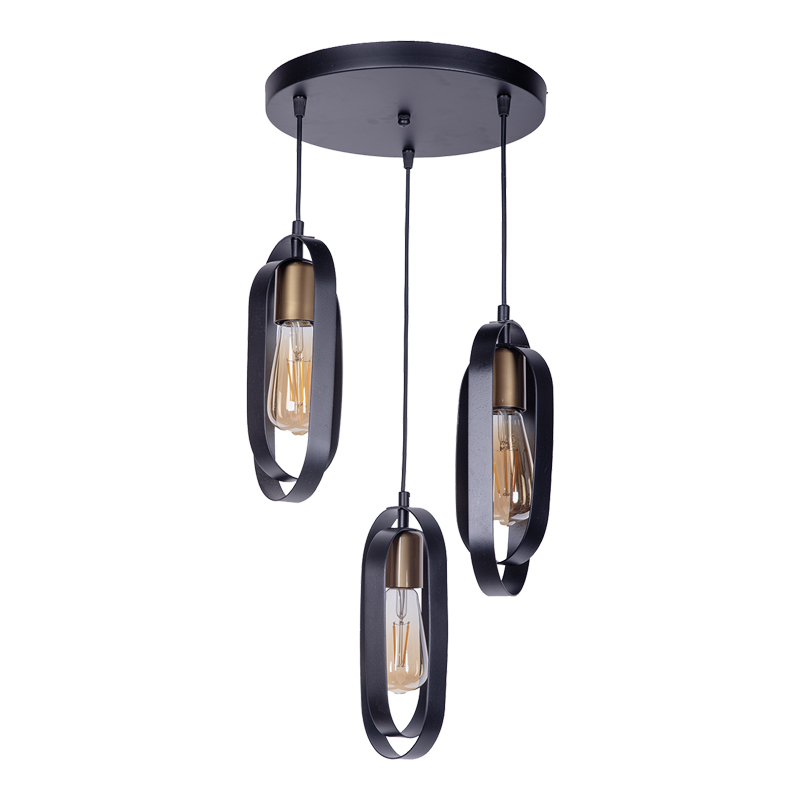 product_pako_193-000078 Φωτιστικό οροφής τρίφωτο Tahmno μαύρο 30x3x31εκ - Image 1