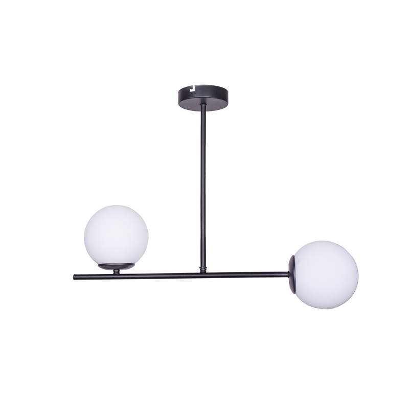 product_pako_193-000098 Φωτιστικό οροφής δίφωτο Opedro E27 μαύρο μέταλλο 60x30x40εκ - Image 1