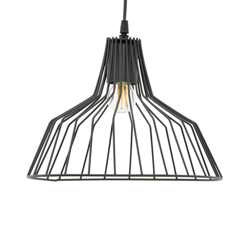 product_pako_193-000119 Φωτιστικό οροφής Derbea Ε27 μέταλλο μαύρο Φ25x70εκ - Image 1