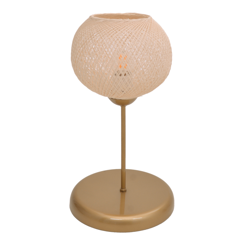 product_pako_193-000122 Επιτραπέζιο φωτιστικό Gaia Ε27 μέταλλο χρυσό Φ22x37εκ - Image 1