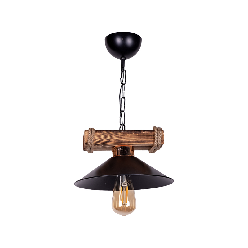 product_pako_193-000123 Φωτιστικό οροφής Arique Ε27 μέταλλο μαύρο Φ25x70εκ - Image 1