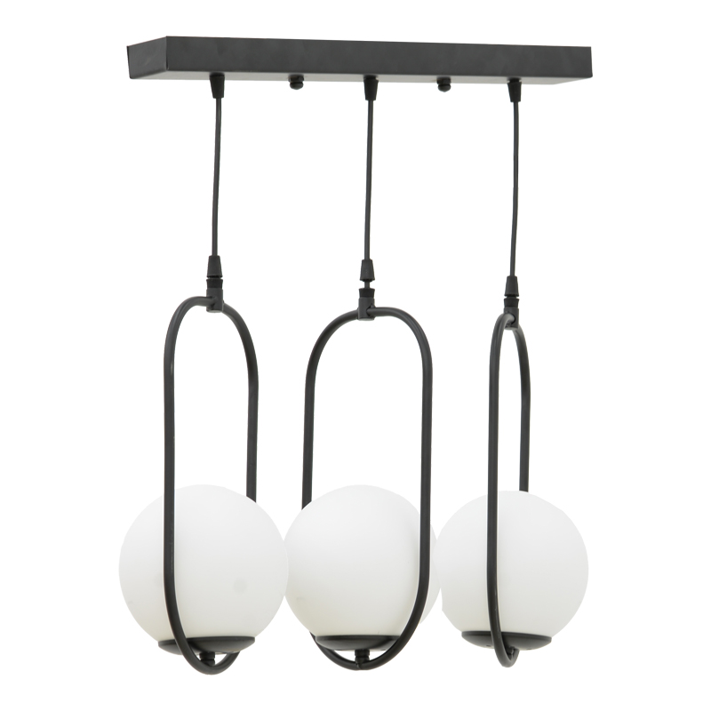 product_pako_193-000126 Φωτιστικό οροφής τρίφωτο Lavol Ε27 μέταλλο μαύρο 30x3x70εκ - Image 1