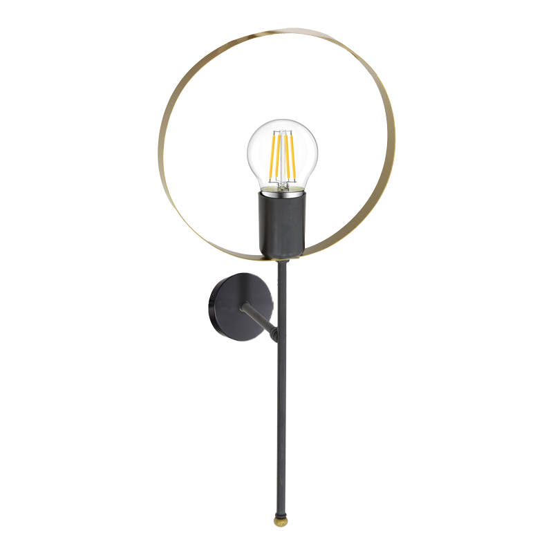 product_pako_193-000129 Φωτιστικό τοίχου-απλίκα Bendia Ε27 μέταλλο μαύρο-χρυσό 25x15x52εκ - Image 1