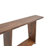 Κονσόλα Edgar φυσικό ξύλο πεύκου 30mm καρυδί 139x29x90εκ - Image 4
