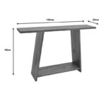 Κονσόλα Edgar φυσικό ξύλο πεύκου 30mm καρυδί 139x29x90εκ - Image 6