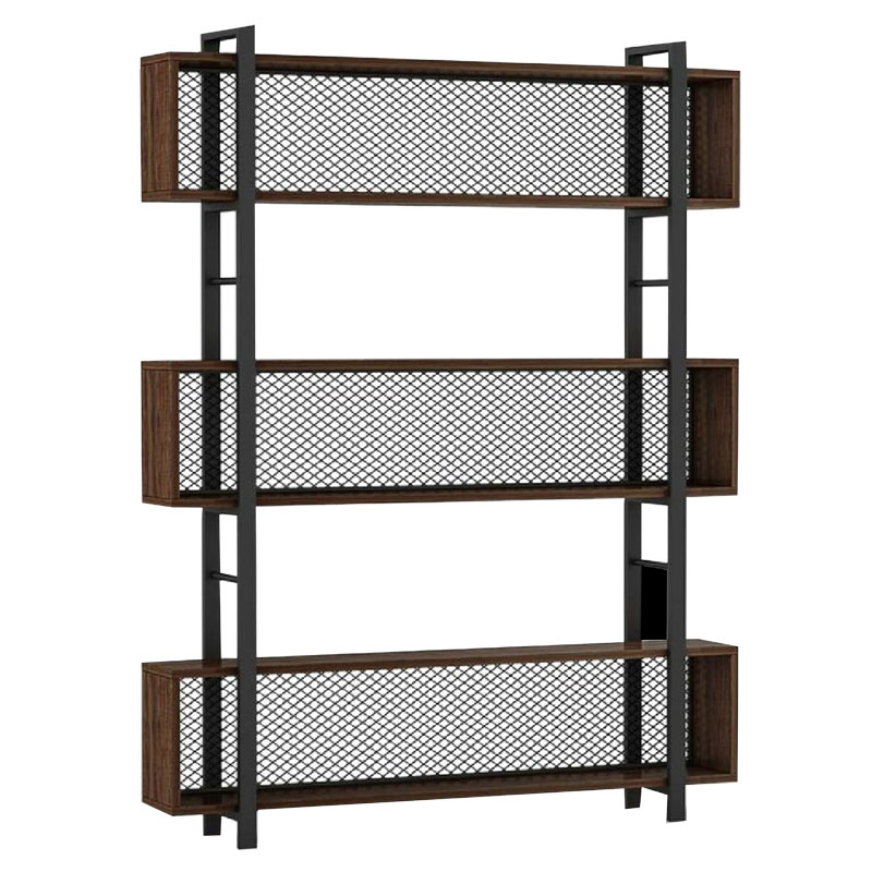 product_pako_197-000059 Βιβλιοθήκη Fifer καρυδί-μαύρο 120x27x185εκ - Image 1
