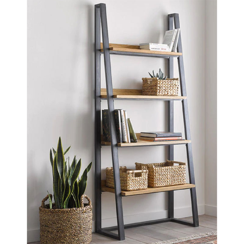 product_pako_197-000064 Βιβλιοθήκη Ryder καρυδί-μαύρο 75x36x185εκ - Image 1