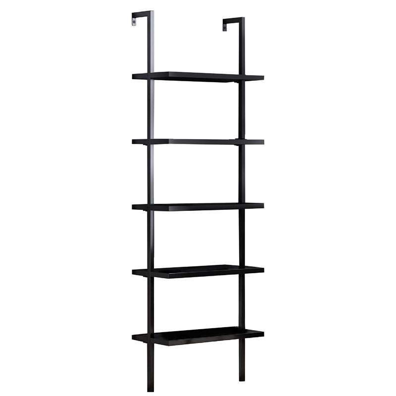 product_pako_197-000066 Ραφιέρα τοίχου Harris σε μαύρη απόχρωση 60x22x200εκ - Image 1