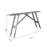 Κονσόλα Roosevelt καρυδί ξύλο πεύκου 35mm καρυδί 119x29x80εκ - Image 5