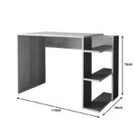 Γραφείο εργασίας Toska σε oak- ανθρακί απόχρωση 114x56x76εκ - Image 3