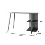 Γραφείο εργασίας Volet σε oak- ανθρακί απόχρωση 114x56x76εκ - Image 3