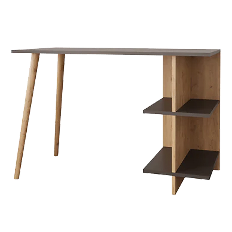 product_pako_197-000274 Γραφείο εργασίας Volet σε oak- ανθρακί απόχρωση 114x56x76εκ - Image 1
