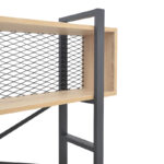 Βιβλιοθήκη Fifer σε oak-μαύρη απόχρωση 120x28x185εκ - Image 5