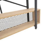 Βιβλιοθήκη Fifer σε oak-μαύρη απόχρωση 120x28x185εκ - Image 6