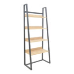 Βιβλιοθήκη Ryder σε oak-μαύρη απόχρωση 75x36x185εκ - Image 2