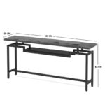 Κονσόλα Onole σε όψη μαρμάρου - χρυσό μέταλλο 180x35x82εκ - Image 4