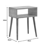 Κομοδίνο Hank σε φυσική απόχρωση 45x30x60εκ - Image 5