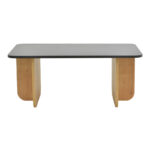 Τραπέζι Beca σε oak-μαύρο απόχρωση 100x60x42εκ - Image 3