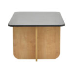 Τραπέζι Beca σε oak-μαύρο απόχρωση 100x60x42εκ - Image 4