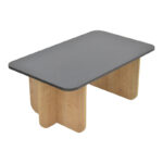 Τραπέζι Beca σε oak-μαύρο απόχρωση 100x60x42εκ - Image 5
