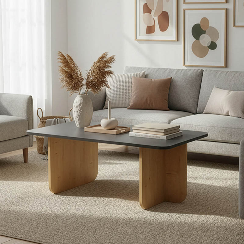 product_pako_197-000311 Τραπέζι Beca σε oak-μαύρο απόχρωση 100x60x42εκ - Image 1