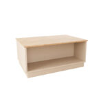 Τραπέζι Monik σε oak-ανοιχτό γκρι απόχρωση 90x56x40εκ - Image 2