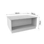 Τραπέζι Monik σε oak-ανοιχτό γκρι απόχρωση 90x56x40εκ - Image 4