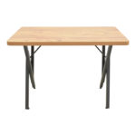 Τραπέζι Vertex oak με μαύρα μεταλλικά πόδια 110x70x72εκ - Image 3