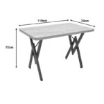 Τραπέζι Vertex oak με μαύρα μεταλλικά πόδια 110x70x72εκ - Image 7