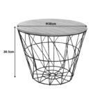 Βοηθητικό τραπέζι σαλονιού Jacot oak-μαύρο Φ38x30,5εκ - Image 3