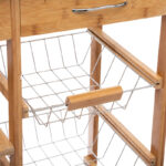 Τρόλεϊ-ραφιέρα 7όροφη Esla bamboo φυσικό-λευκό 73,5x37x86εκ - Image 3
