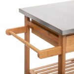 Τρόλεϊ-ραφιέρα 7όροφη Esla bamboo φυσικό-λευκό 73,5x37x86εκ - Image 4